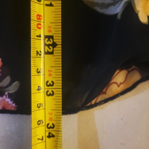 Lovely Floral Gathered Halter w/Cinched Waist and Tiem Back Mini Dress - Size L - Picture 12 of 12